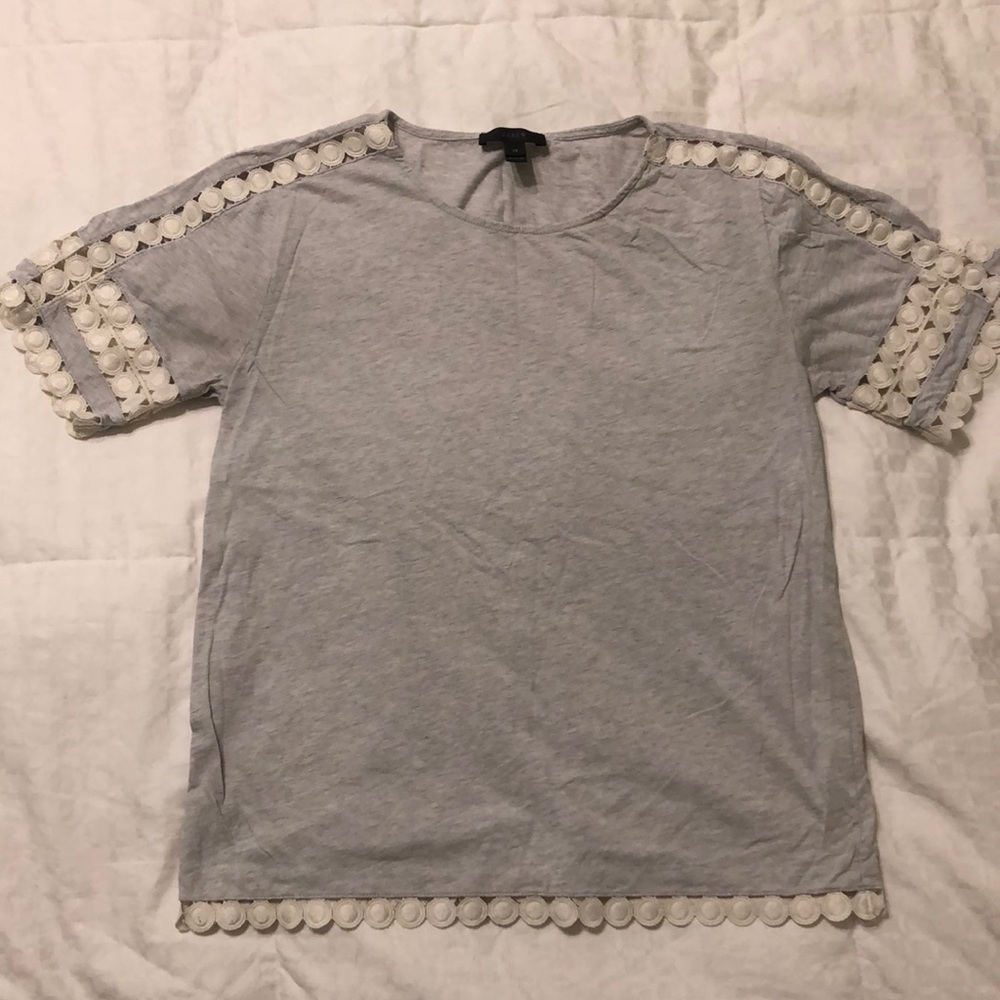 JCrew Embroidered T Shirt Sz XS